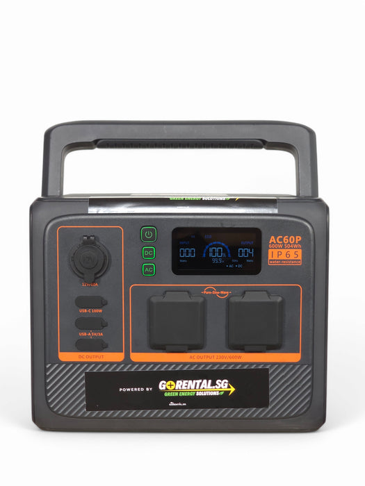 504Wh Waterproof Battery Powered Generator - Bluetti AC60P